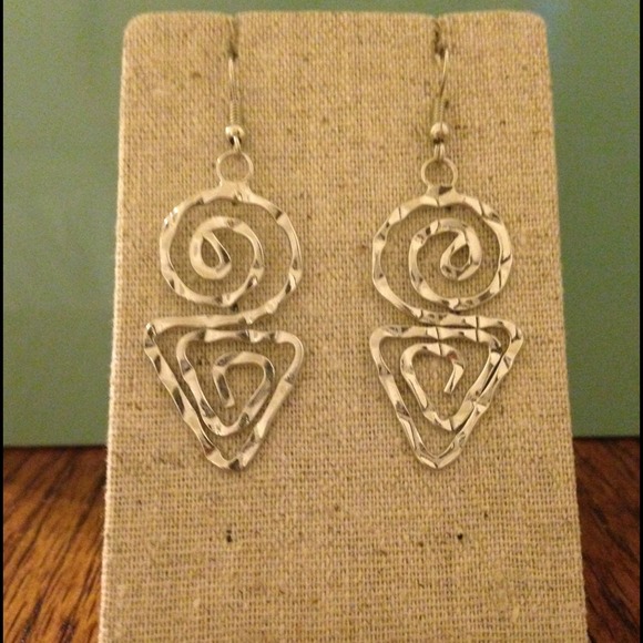 Silver Modern Design Earrings