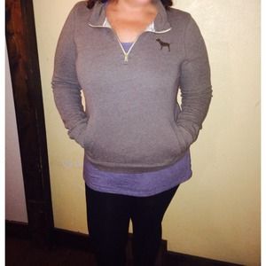 Quarter zip up sweatshirt from PINK