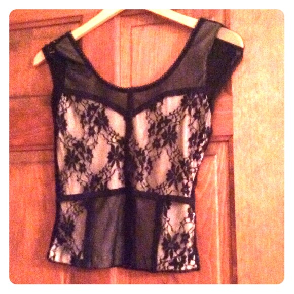 Black lace top