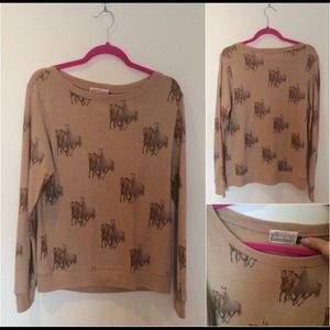 Cozy Oveesized Horse Sweater like Wildfox
