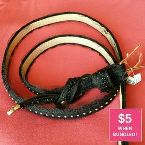 *UNAVAILABLE* Black lace skinny belt