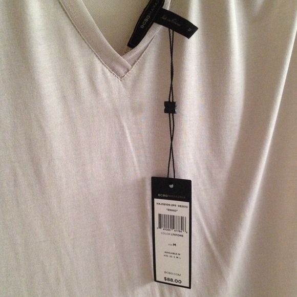 BCBG v neck mesh top - Picture 3 of 4