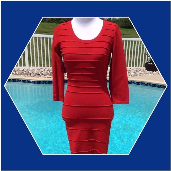 MNG  Basics Dresses & Skirts - Red sweater dress