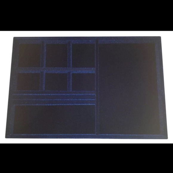 Custom Other 21 34 Blue Velvet Jewelry Tray Drawer Insert Poshmark