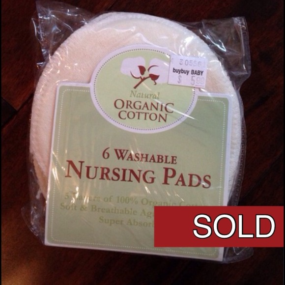 6 organic washable nursing pads