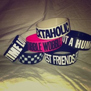 Assorted rubber bracelets