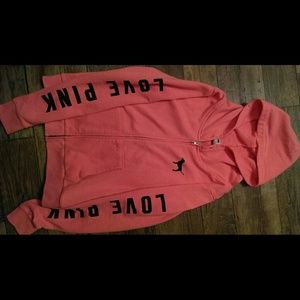 SOLD pink zip up hoodie