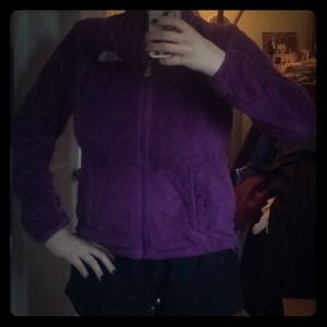 North Face Purple Fleece Zip up Jacket
