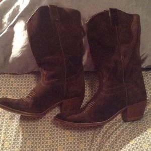 Dark brown cowboy boots