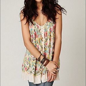 Free people pintuck pocket cami M