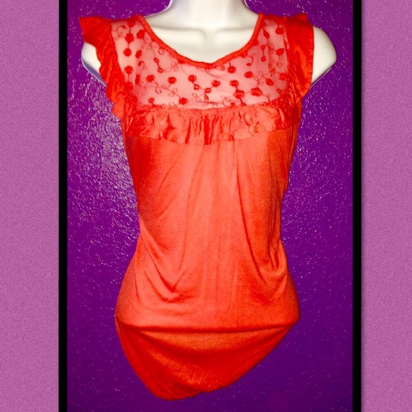 Coral lace top