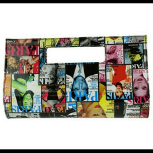Bundled magazine print clutches