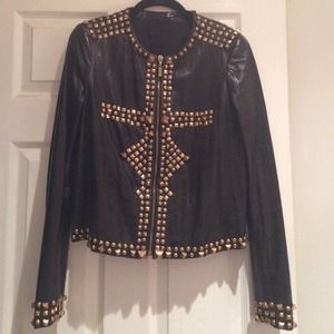 Just Cavalli* Black Leather Jacket