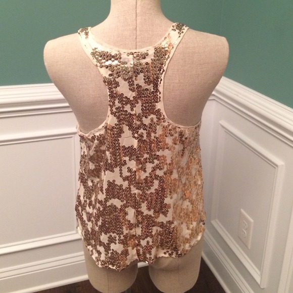 Gold sequined tank - Picture 3 of 4