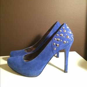 Cobalt blue studded heels