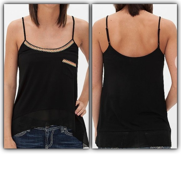 Daytrip tank with neon and chiffon trim - Picture 1 of 4