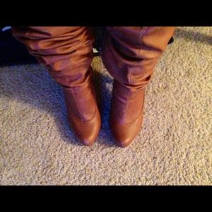 Tan Thigh High Boots