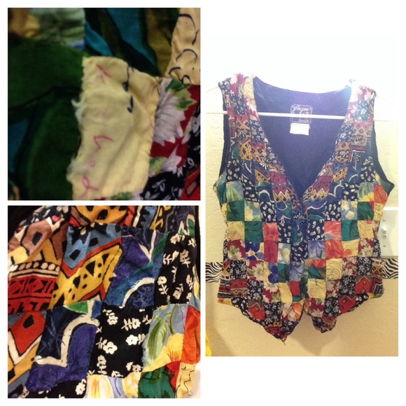 Quilt like pattern vest