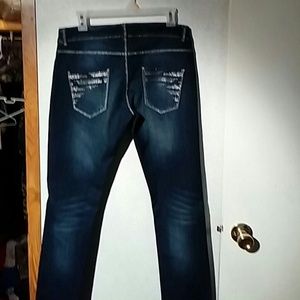 Blue Rhinestone Jeans