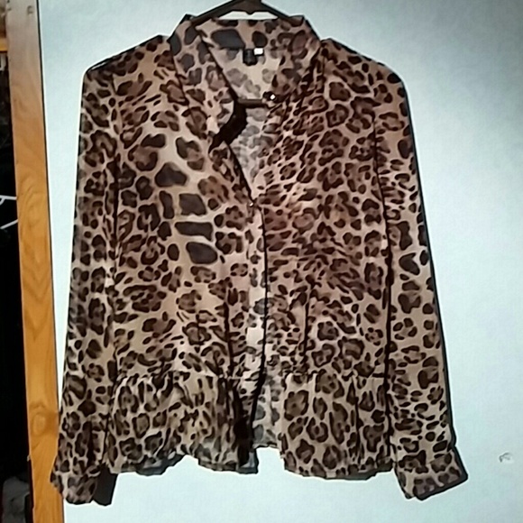 Leopard Peplum top