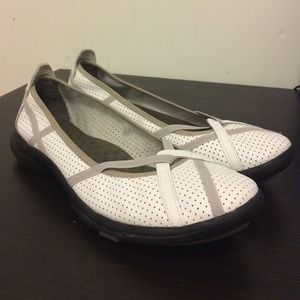 SOLD on another site. White Gray Privo shoes Sz 10