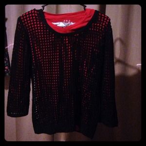 Cute see-thru black top