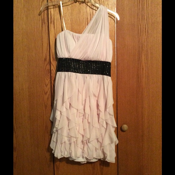 Light pink and black dress