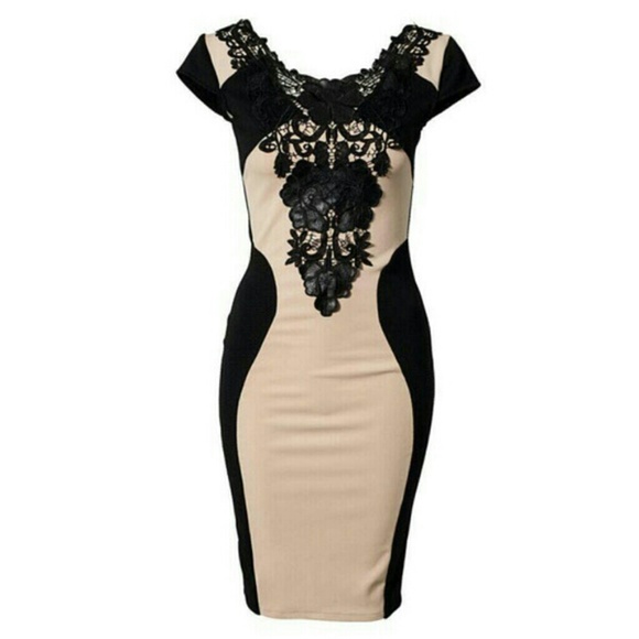 Sexy Lace Slimming Sleeveless Bodycon Dress - Picture 3 of 4