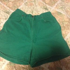 American vintage green high waisted shorts