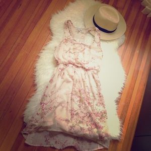 Pink floral flowy dress