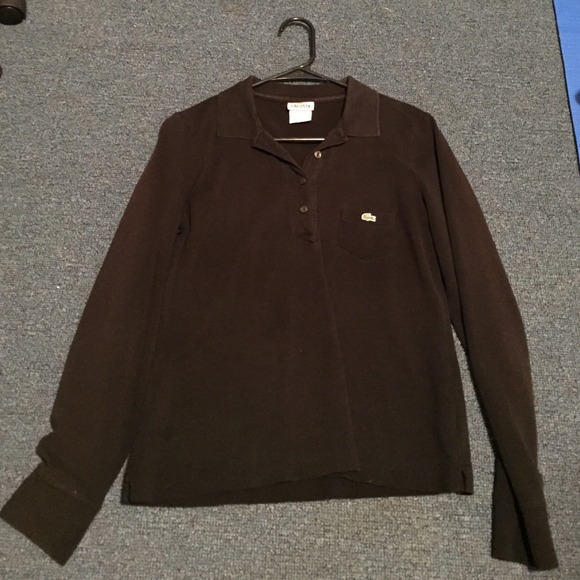 Lacoste Long-Sleeved Polo (Black)