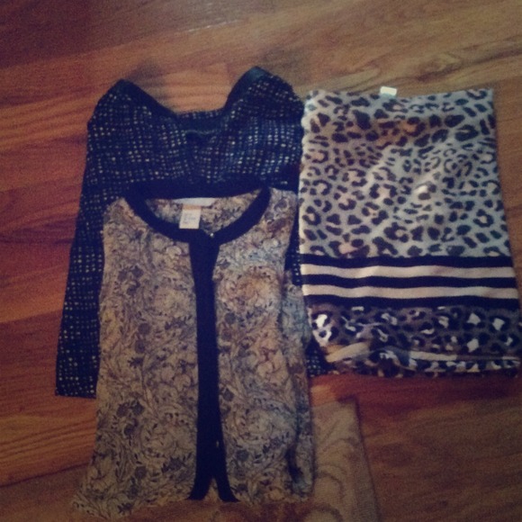 Bundle for $20, two blouses and scarf