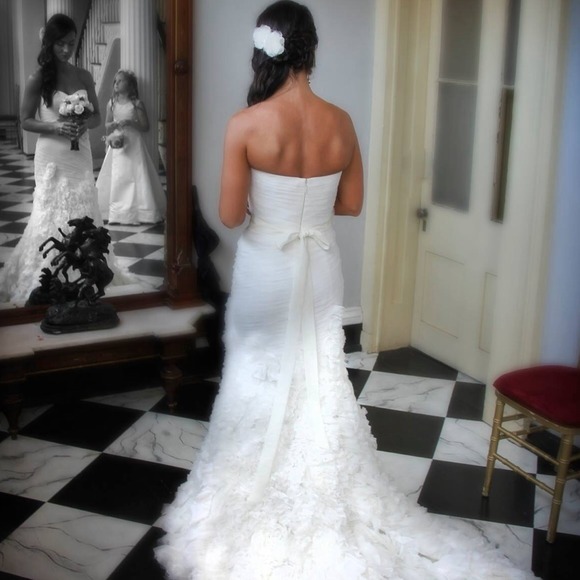 Enzoani Gloria Wedding Gown and Fern Sash