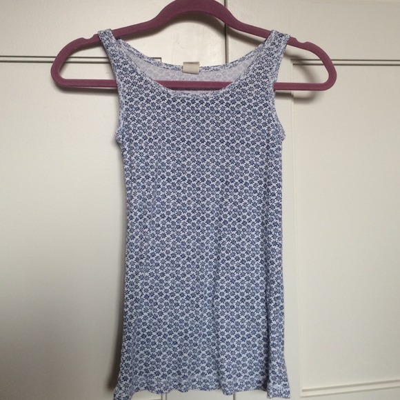 Blue floral tank top - Picture 1 of 2