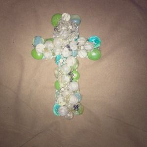 ***SOLD***  Jeweled cross.  (Home Decor)