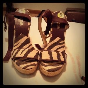 Michael Kors zebra wedges