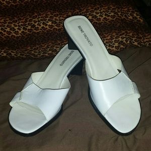 Slip on heeled sandals
