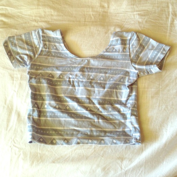 American Apparel tribal print crop top