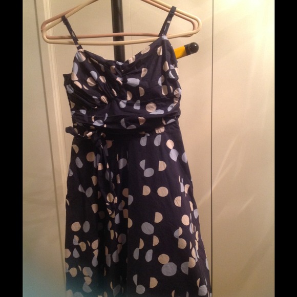 Polka dot blue dress