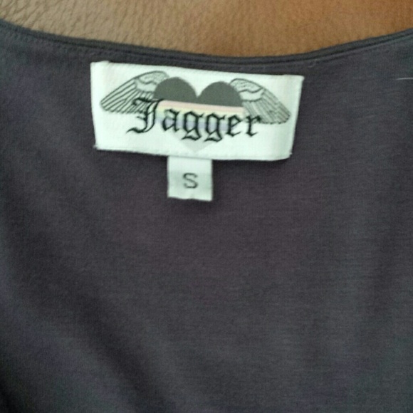 Sexy fitted slate/purple Jagger top w medallion - Picture 4 of 4