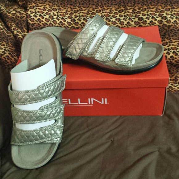 NIB gold sandals