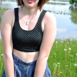 Urban Outfitters polka dot crop top