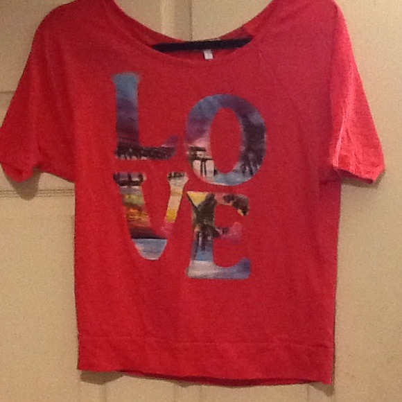 Cute pink orange Delia's love top - Picture 1 of 1