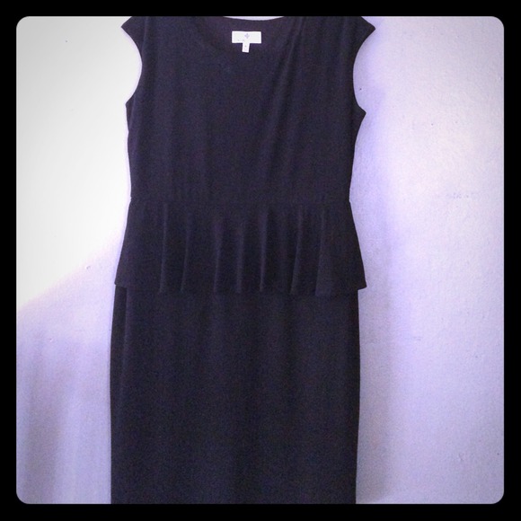 Black peplum dress