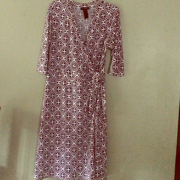 Black and white wrap dress
