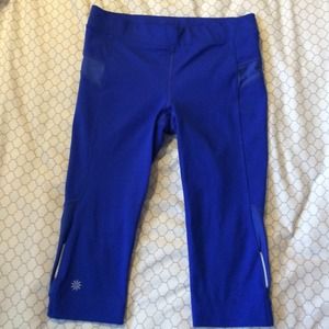 Blue athleta running crops