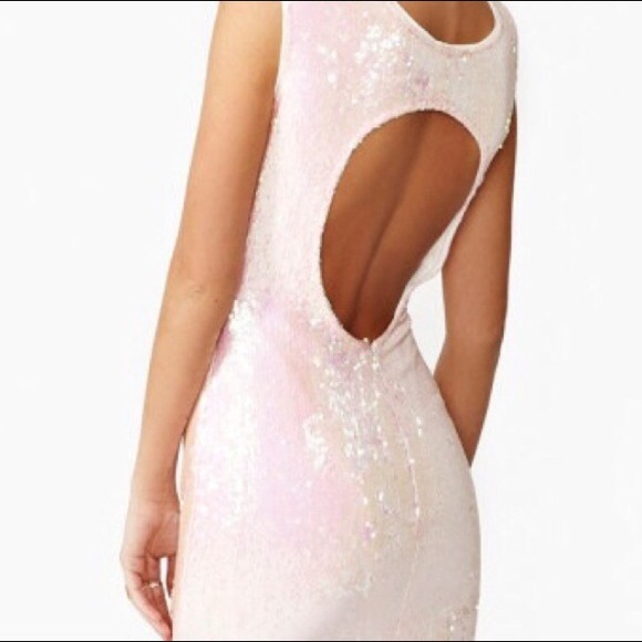 Nasty Gal Pink Inner Circle sequin dress