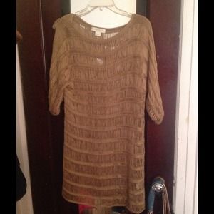 Urban outfitters gold shirt dress