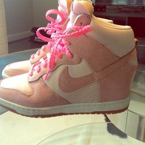 Pink Nike Sky High Dunk Sneaker Wedges