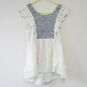 Fall mixed media tunic top